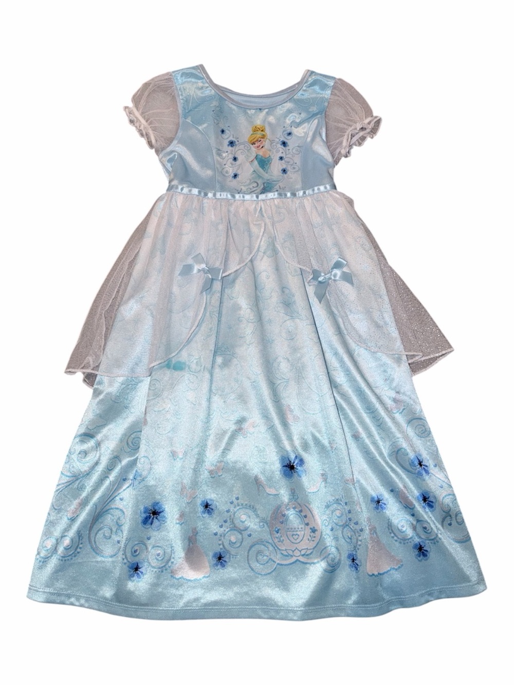 Disney Blue Cinderella Nightgown with Tulle Overlay